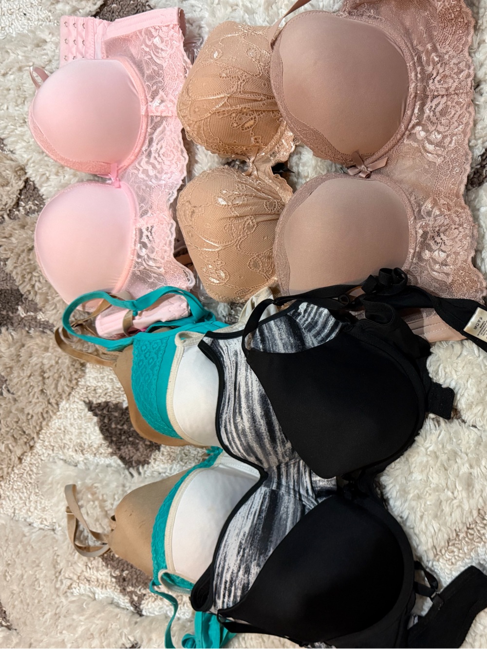 Mixed Colors Women’s Lace & T-Shirt Bras - Multiple Colors